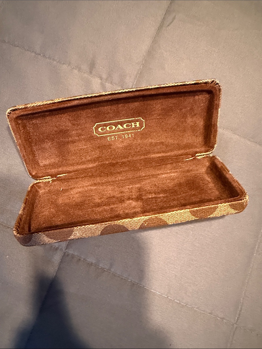 Coach Rectangular Eyeglass Case in Brown - Picture 2 of 2